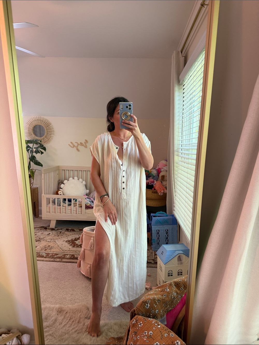 bohme // button down cover up dress